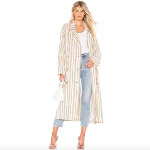 Free People Sweet Melody Stripe Trench Coat